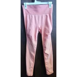 Gymshark dry Women’s small coral orange peach leggings active workout 26 x 27